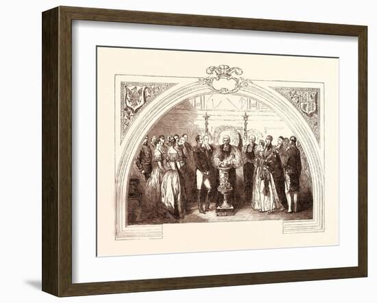 Christening of the Prince of Wales at St. George's Chapel, Windsor, January 25, 1842. Uk-null-Framed Giclee Print