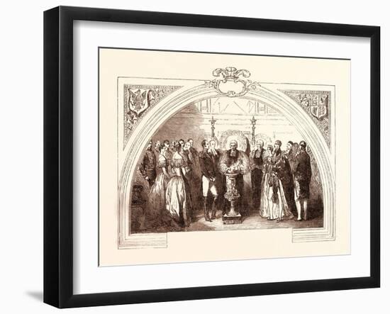 Christening of the Prince of Wales at St. George's Chapel, Windsor, January 25, 1842. Uk-null-Framed Giclee Print