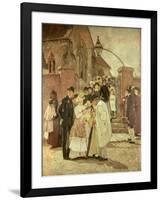 Christening Sunday (South Harting, Sussex) 1887-James Charles-Framed Giclee Print