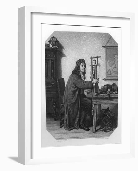 Christiaan Huygens, 17th Century Dutch Mathematician, Astronomer and Physicist, C1870-JH Rennefeld-Framed Giclee Print