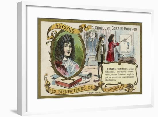 Christiaan Huygens, Dutch Physicist, Mathematician and Astronomer and Horologist-null-Framed Giclee Print