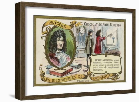 Christiaan Huygens, Dutch Physicist, Mathematician and Astronomer and Horologist-null-Framed Giclee Print