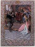 Hamlet Before King Claudius, Queen Gertrude and Ophelia, Scene from "Hamlet"-Christian August Printz-Giclee Print