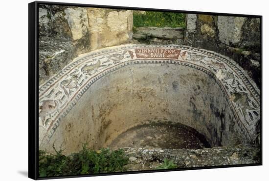 Christian Baptistery with Mosaic Floors, Ancient Roman City of Bulla Regia, Jendouba, Tunisia-null-Framed Stretched Canvas