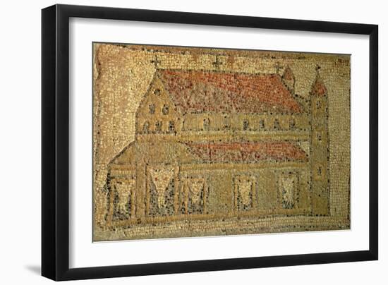 Christian Basilica, Marble and Limestone and Perhaps Sandstone and Pottery Mosaic Pavement-null-Framed Giclee Print