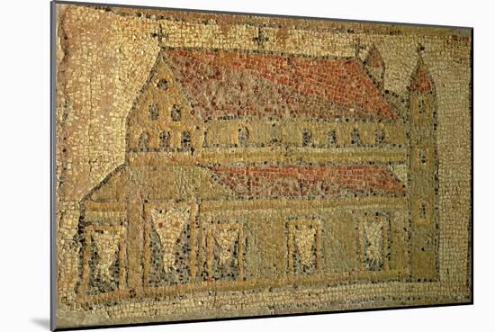 Christian Basilica, Marble and Limestone and Perhaps Sandstone and Pottery Mosaic Pavement-null-Mounted Giclee Print