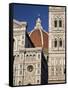 Christian Cathedral, the Duomo and Bell Tower (Campanile), Florence, Tuscany, Italy-Sergio Pitamitz-Framed Stretched Canvas