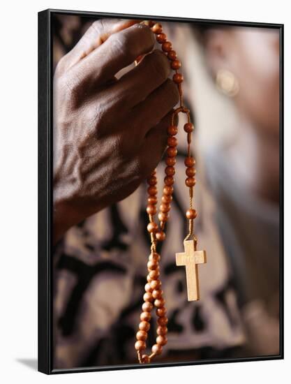 Christian Couple Praying, Togoville, Togo, West Africa, Africa-null-Framed Photographic Print