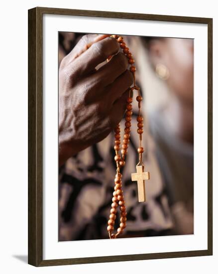 Christian Couple Praying, Togoville, Togo, West Africa, Africa-null-Framed Photographic Print