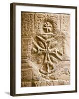 Christian Cross on a Wall Inside Philae Temple, Aswan, Egypt-Dave Bartruff-Framed Photographic Print