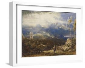 Christian Descending into the Valley of Humiliation (From 'The Pilgrim's Progress')-Samuel Palmer-Framed Giclee Print