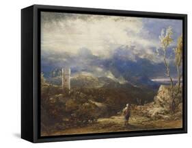 Christian Descending into the Valley of Humiliation (From 'The Pilgrim's Progress')-Samuel Palmer-Framed Stretched Canvas