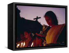 Christian Devotee, St. Francis Xavier Exposition, Goa, India-David Beatty-Framed Stretched Canvas