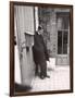 Christian Dior's Successor Yves Saint Laurent Standing Alone After Attending Dior's Funeral-Loomis Dean-Framed Photographic Print