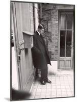 Christian Dior's Successor Yves Saint Laurent Standing Alone After Attending Dior's Funeral-Loomis Dean-Mounted Photographic Print