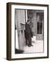 Christian Dior's Successor Yves Saint Laurent Standing Alone After Attending Dior's Funeral-Loomis Dean-Framed Photographic Print