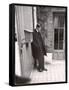 Christian Dior's Successor Yves Saint Laurent Standing Alone After Attending Dior's Funeral-Loomis Dean-Framed Stretched Canvas