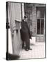 Christian Dior's Successor Yves Saint Laurent Standing Alone After Attending Dior's Funeral-Loomis Dean-Stretched Canvas