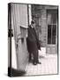Christian Dior's Successor Yves Saint Laurent Standing Alone After Attending Dior's Funeral-Loomis Dean-Stretched Canvas