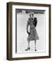 Christian Dior Tweed Suit with Cap and Scarf, 1961-John French-Framed Giclee Print