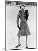 Christian Dior Tweed Suit with Cap and Scarf, 1961-John French-Mounted Giclee Print