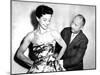 Christian Dior with Model Dorothy Emms, 1952-null-Mounted Photographic Print