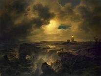 Helgoland in Moonlight, 1851-Christian Ernst Bernhard Morgenstern-Giclee Print