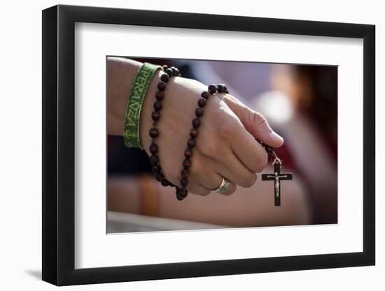 Christian faithful in St. Peter's Square, Vatican, Rome, Lazio, Italy, Europe-Godong-Framed Photographic Print