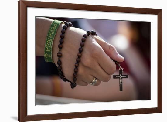 Christian faithful in St. Peter's Square, Vatican, Rome, Lazio, Italy, Europe-Godong-Framed Photographic Print