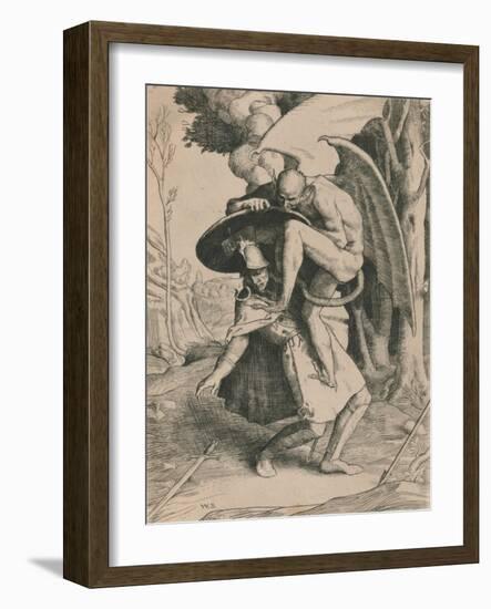 Christian Fights Apollyon, C1916-William Strang-Framed Giclee Print