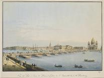 View of the Marble Palace and the North Side of the Peter and Paul Fortress, St. Petersburg-Christian Gottlob Hammer-Giclee Print