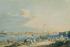 View of St. Isaac's Bridge, the Admiralty and the Winter Palace, St. Petersburg-Christian Gottlob Hammer-Giclee Print