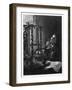 Christian Huygens Working on His Invention of the First Pendulum Clock-null-Framed Art Print