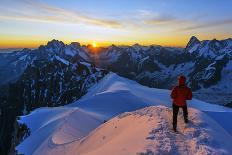 Europe, France, Haute Savoie, Rhone Alps, Chamonix, Aiguille Du Midi Snow Arete, Sunrise (Mr)-Christian Kober-Photographic Print