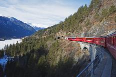 Landwasser Viaduct, Bernina Express Railway Line, UNESCO World Heritage Site-Christian Kober-Photographic Print