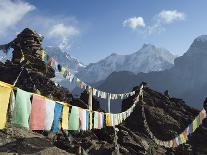 Prayer Flags, View From Gokyo Ri, 5483M, Gokyo, Sagarmatha National Park, Himalayas-Christian Kober-Photographic Print