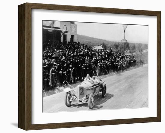 Christian Lautenschlager Passing the Tribunes, in the Targa Florio Race, Sicily, 1922-null-Framed Photographic Print