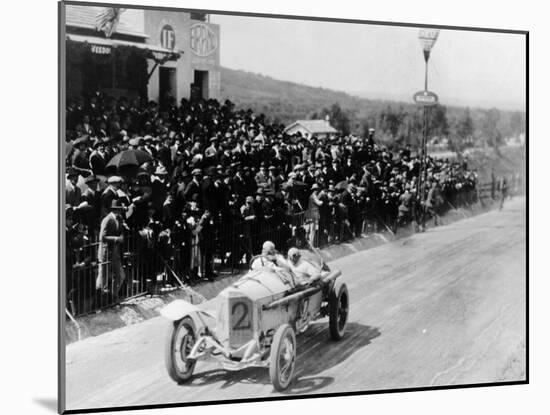 Christian Lautenschlager Passing the Tribunes, in the Targa Florio Race, Sicily, 1922-null-Mounted Photographic Print