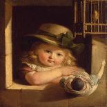 Child With a Doll-Christian Leberecht Vogel-Mounted Giclee Print