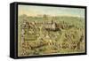 Christian Map Of Jerusalem 1871-Vintage Lavoie-Framed Stretched Canvas