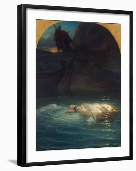 Christian Martyr Drowned in the Tiber During the Reign of Diocletian, 1853-Paul Hippolyte Delaroche-Framed Giclee Print