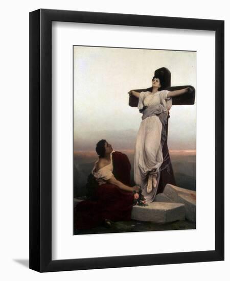 Christian Martyr on the Cross, (Saint Juli), 1865-Gabriel Cornelius Ritter von Max-Framed Giclee Print