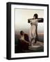 Christian Martyr on the Cross, (Saint Juli), 1865-Gabriel Cornelius Ritter von Max-Framed Giclee Print