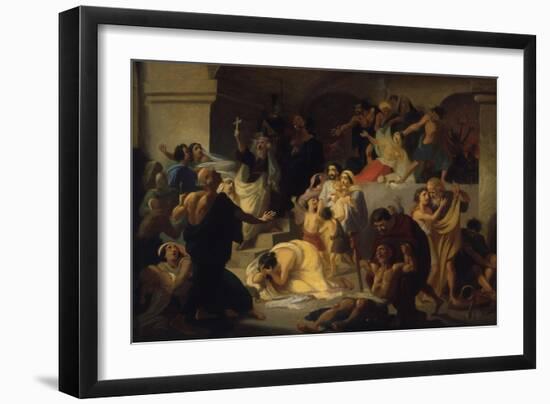 Christian Martyrs in the Colosseum, Early 1860S-Konstantin Dmitrievich Flavitski-Framed Giclee Print