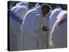 Christian Men at Prayer During Mass in the Church at Woolisso, Shoa Province, Ethiopia-Bruno Barbier-Stretched Canvas