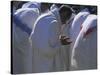 Christian Men at Prayer During Mass in the Church at Woolisso, Shoa Province, Ethiopia-Bruno Barbier-Stretched Canvas