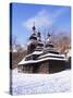 Christian Orthodox Wooden Church of St. Michael from the 18th Century, Prague, Czech Republic-Richard Nebesky-Stretched Canvas