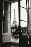 Eiffel Tower through French Doors-Christian Peacock-Stretched Canvas