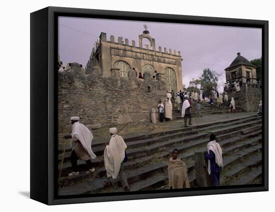 Christian Pilgrims, Easter Festival, Sainte Marie De Sion, Axoum, Tigre Region, Ethiopia-Bruno Barbier-Framed Stretched Canvas