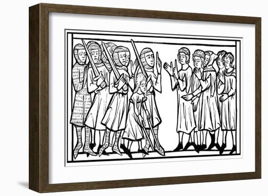 Christian Prisoners Taken During a Crusade, 13th Century-null-Framed Giclee Print